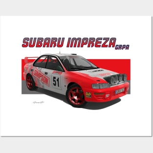 Subaru Impreza GrpA simpson Posters and Art